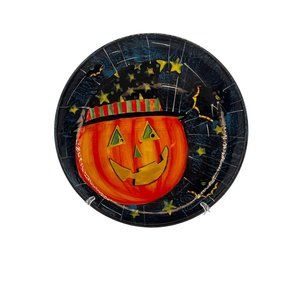 Certified International Halloween Cat Witch Decorative Halloween Plate by Susan